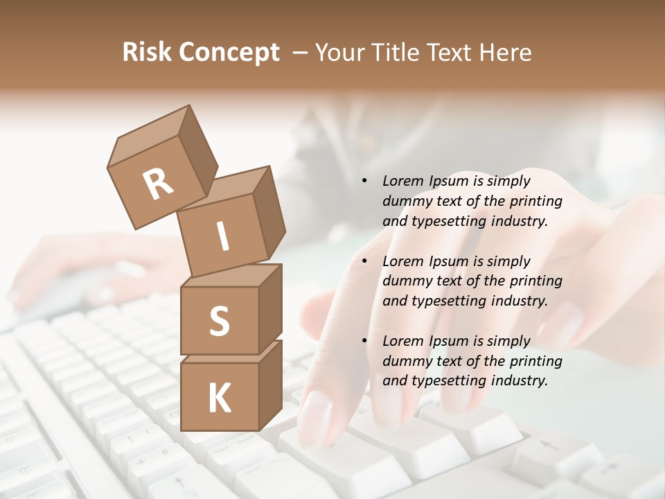 Closeup Board Button PowerPoint Template