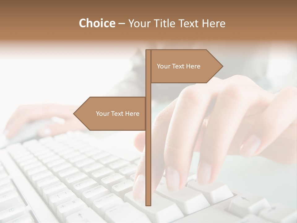 Closeup Board Button PowerPoint Template