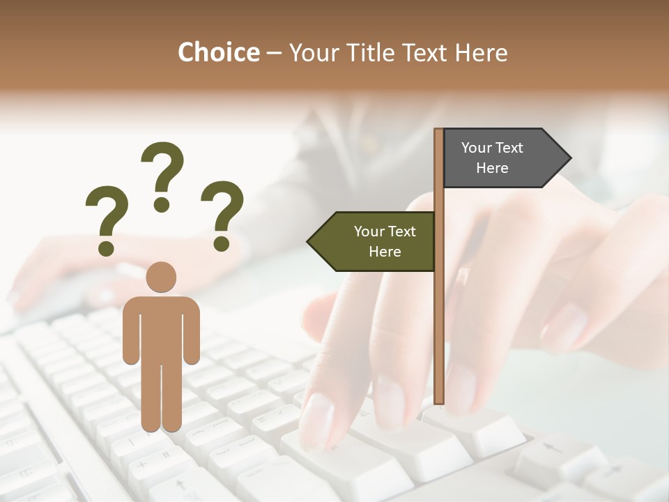 Closeup Board Button PowerPoint Template