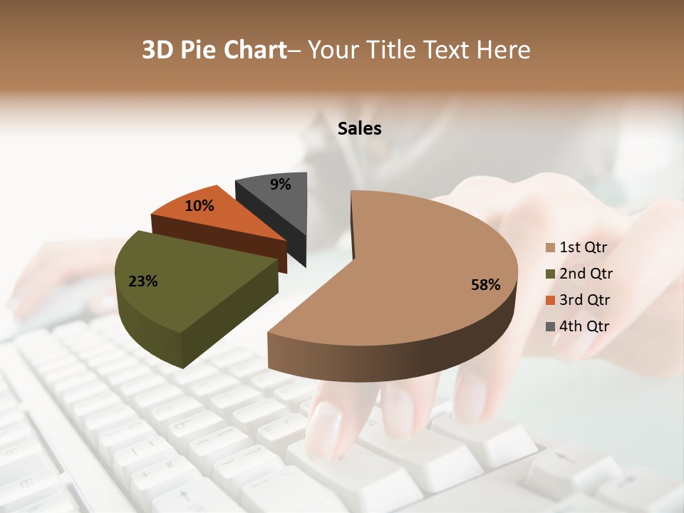 Closeup Board Button PowerPoint Template
