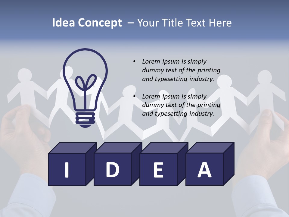 Friendship Holding Crowd PowerPoint Template