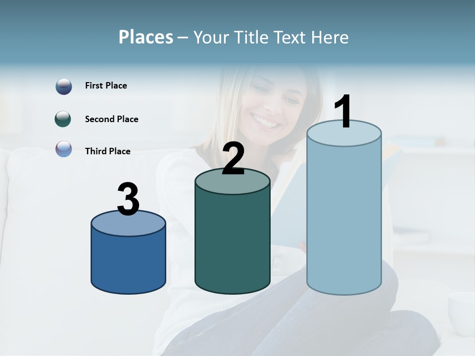 Relaxation Happy Sitting Room PowerPoint Template