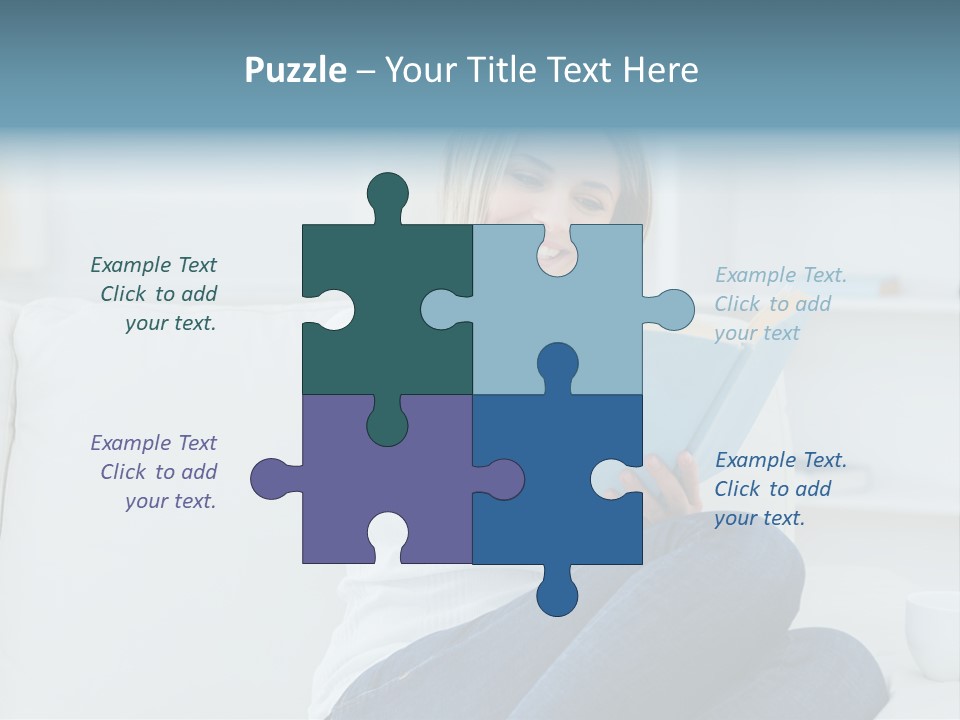 Relaxation Happy Sitting Room PowerPoint Template