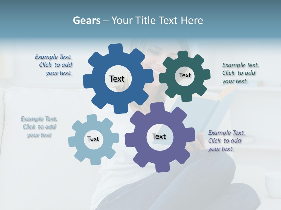 Relaxation Happy Sitting Room PowerPoint Template