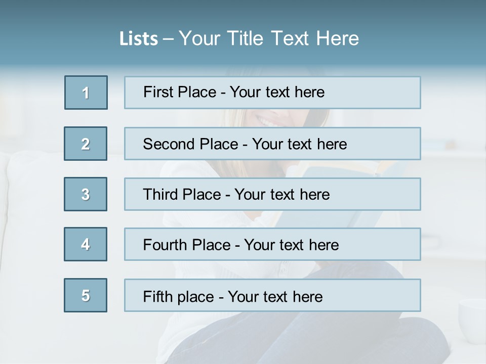 Relaxation Happy Sitting Room PowerPoint Template