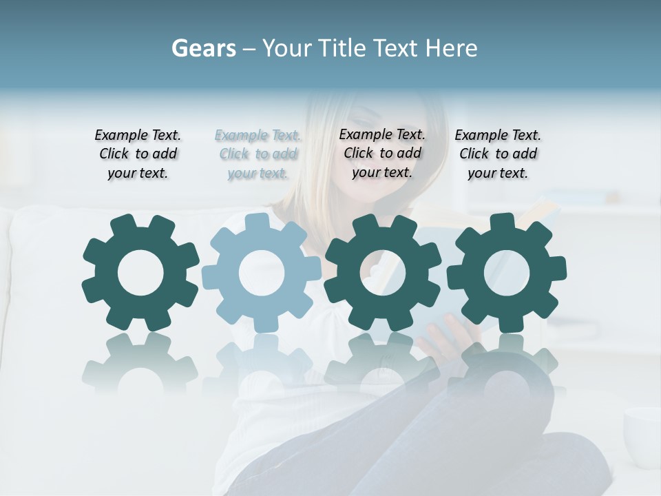 Relaxation Happy Sitting Room PowerPoint Template