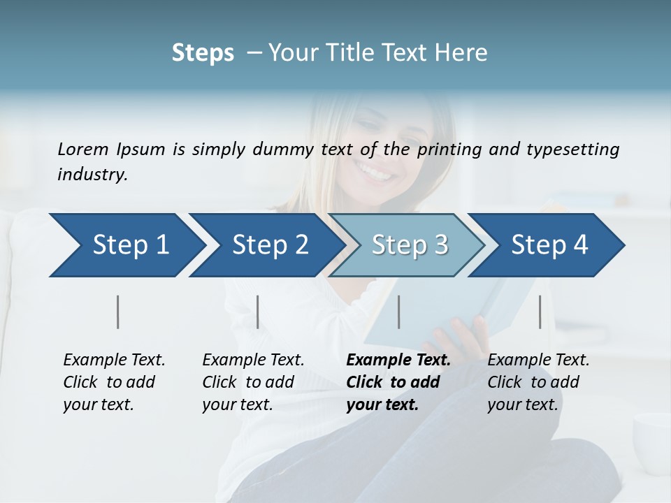 Relaxation Happy Sitting Room PowerPoint Template