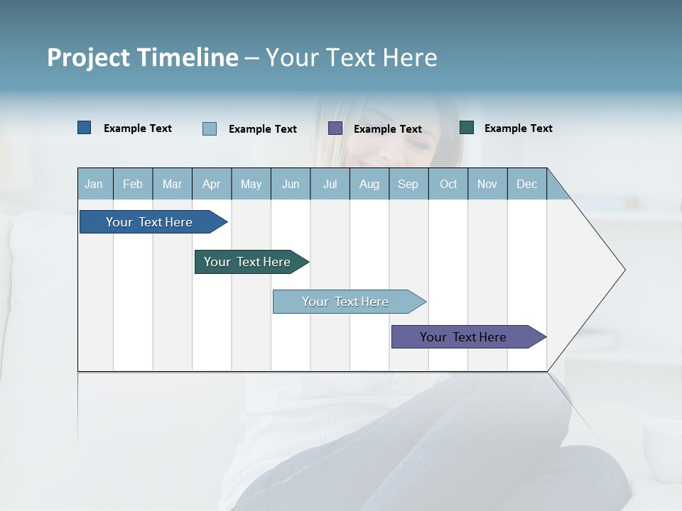 Relaxation Happy Sitting Room PowerPoint Template