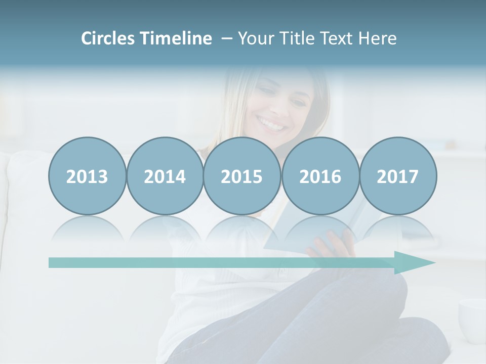 Relaxation Happy Sitting Room PowerPoint Template