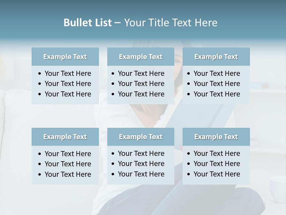 Relaxation Happy Sitting Room PowerPoint Template