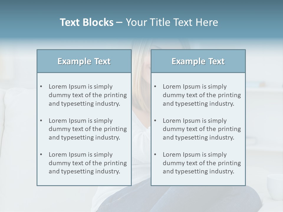 Relaxation Happy Sitting Room PowerPoint Template