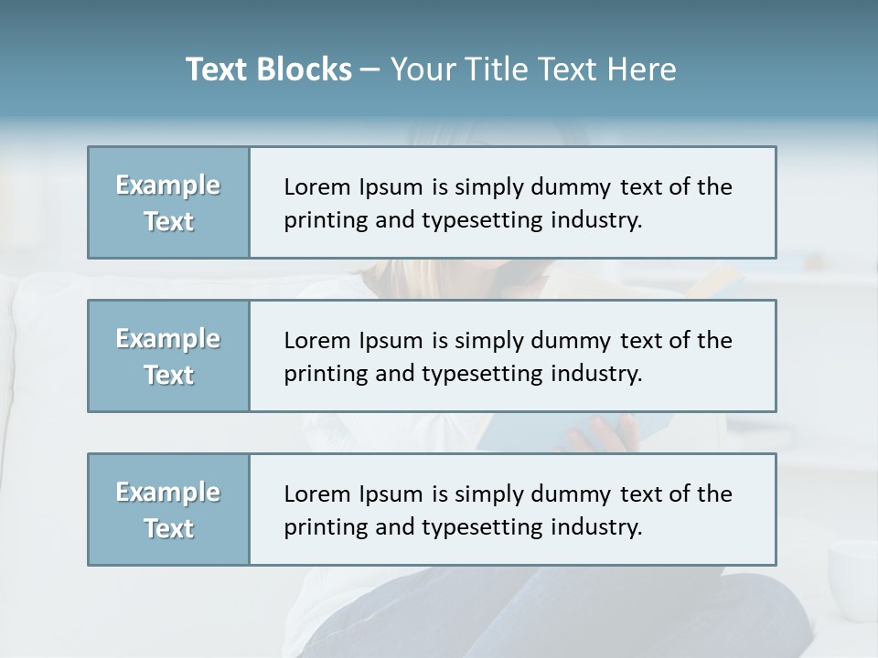 Relaxation Happy Sitting Room PowerPoint Template