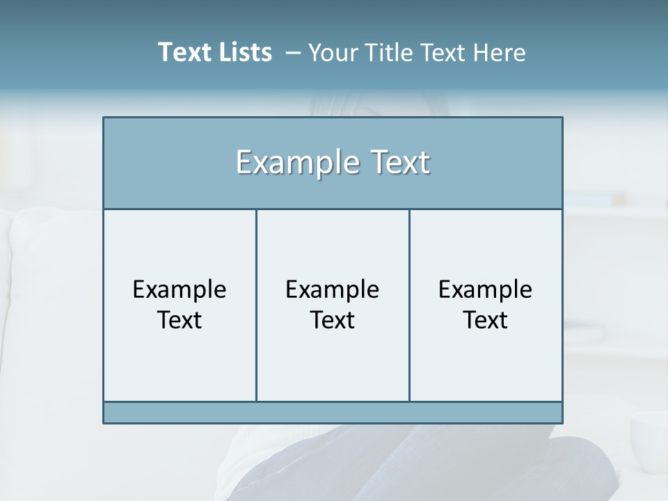 Relaxation Happy Sitting Room PowerPoint Template