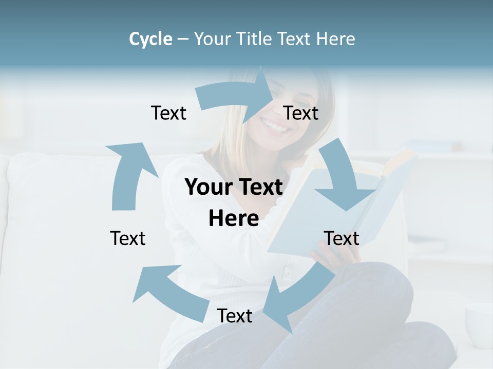 Relaxation Happy Sitting Room PowerPoint Template