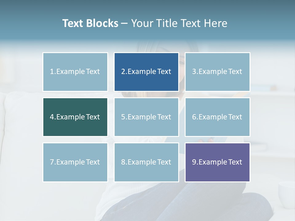 Relaxation Happy Sitting Room PowerPoint Template