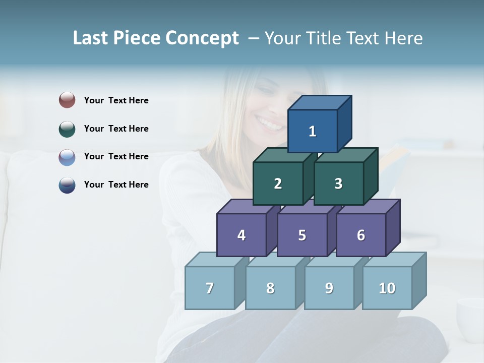 Relaxation Happy Sitting Room PowerPoint Template