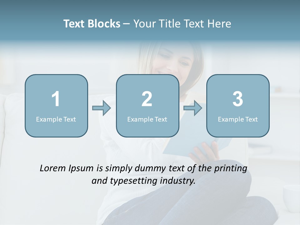 Relaxation Happy Sitting Room PowerPoint Template