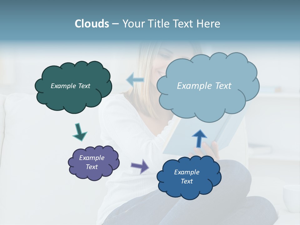 Relaxation Happy Sitting Room PowerPoint Template