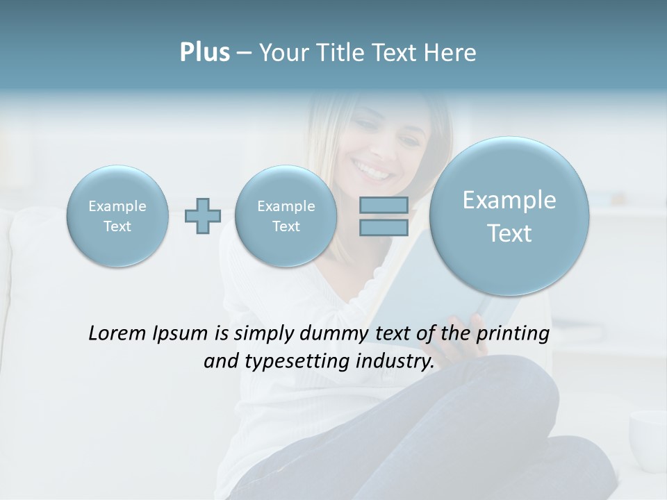 Relaxation Happy Sitting Room PowerPoint Template