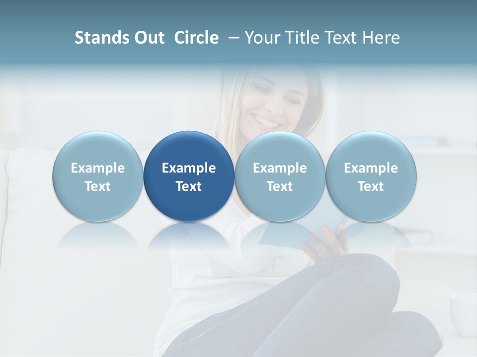 Relaxation Happy Sitting Room PowerPoint Template