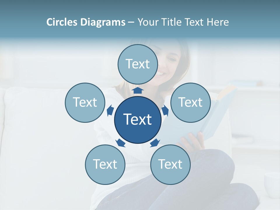 Relaxation Happy Sitting Room PowerPoint Template