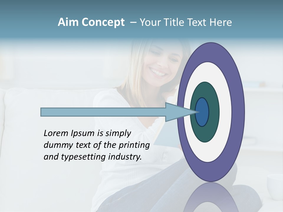 Relaxation Happy Sitting Room PowerPoint Template