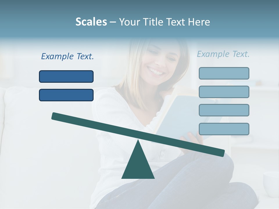 Relaxation Happy Sitting Room PowerPoint Template