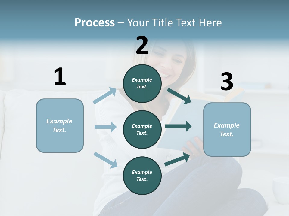 Relaxation Happy Sitting Room PowerPoint Template