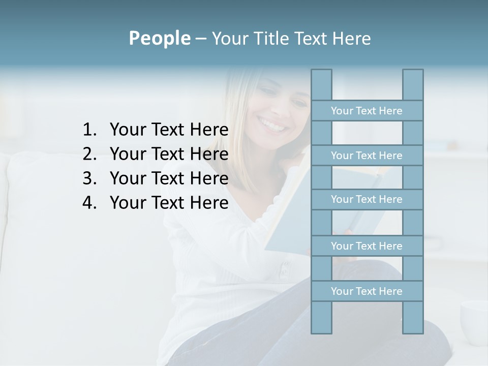 Relaxation Happy Sitting Room PowerPoint Template