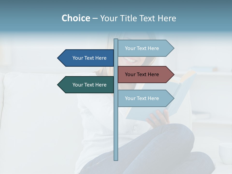 Relaxation Happy Sitting Room PowerPoint Template