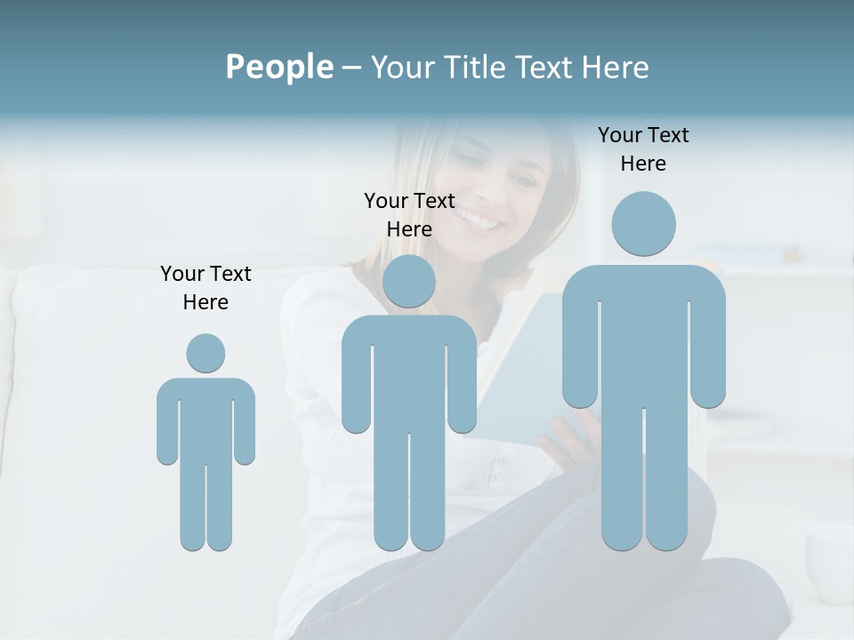 Relaxation Happy Sitting Room PowerPoint Template