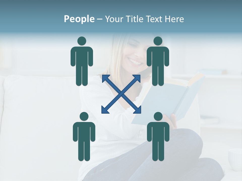 Relaxation Happy Sitting Room PowerPoint Template