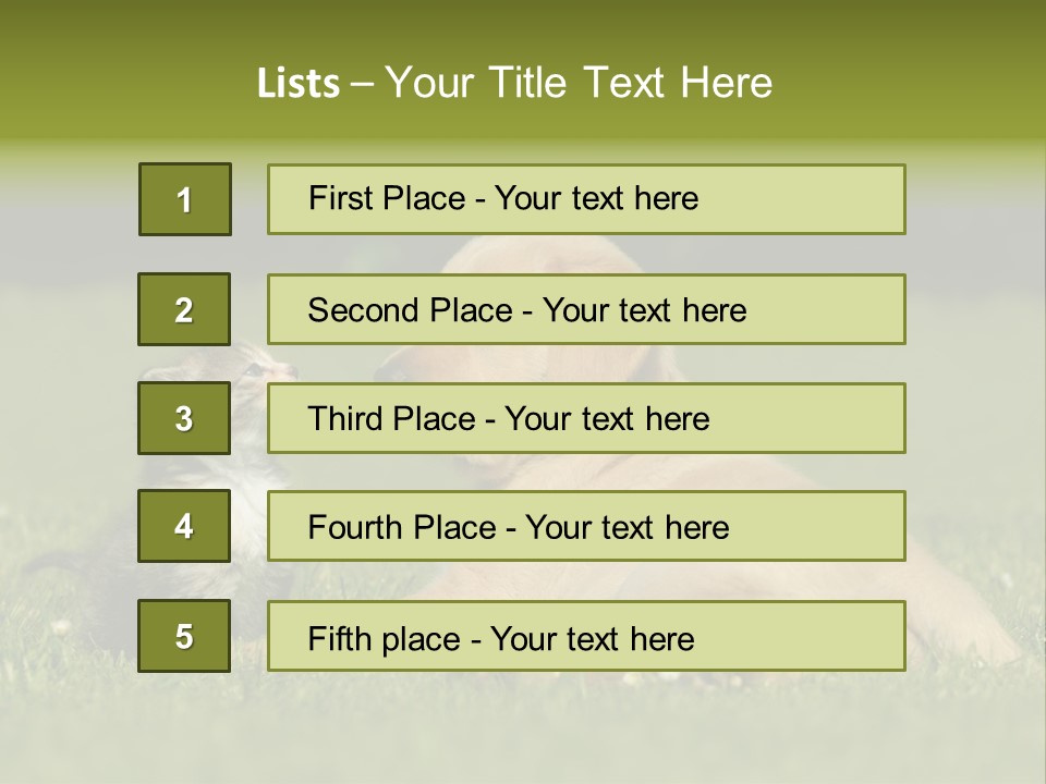 Two Lying Cat PowerPoint Template