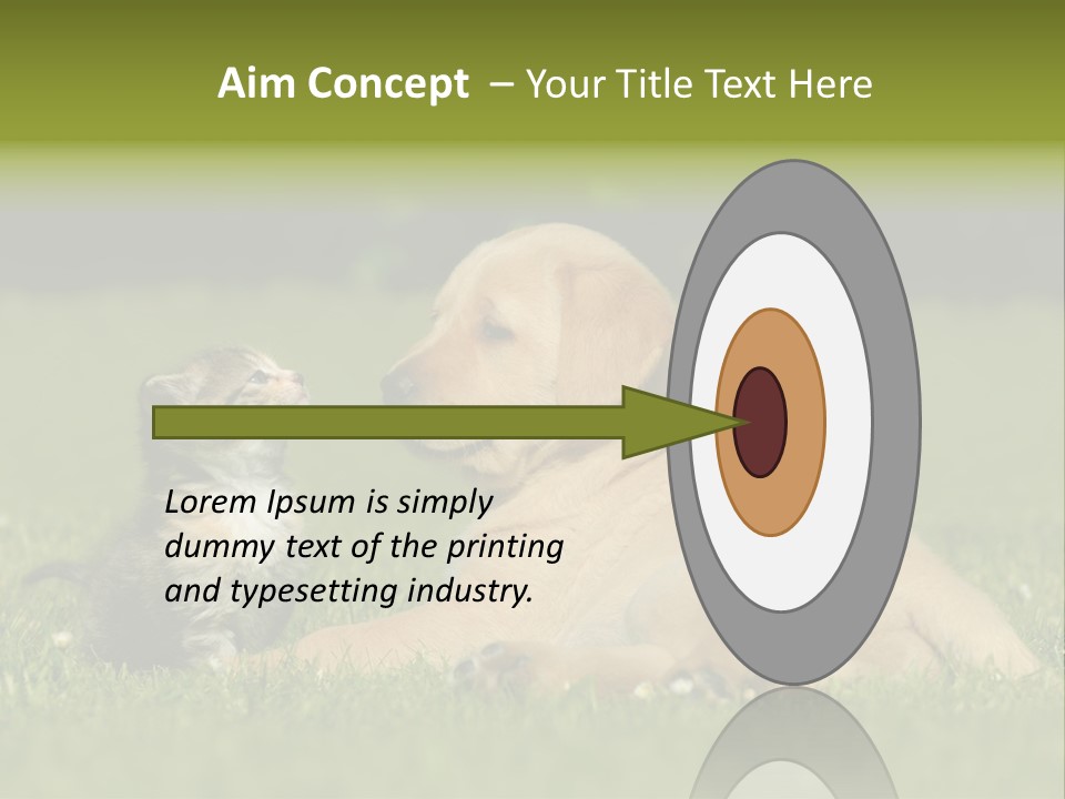 Two Lying Cat PowerPoint Template