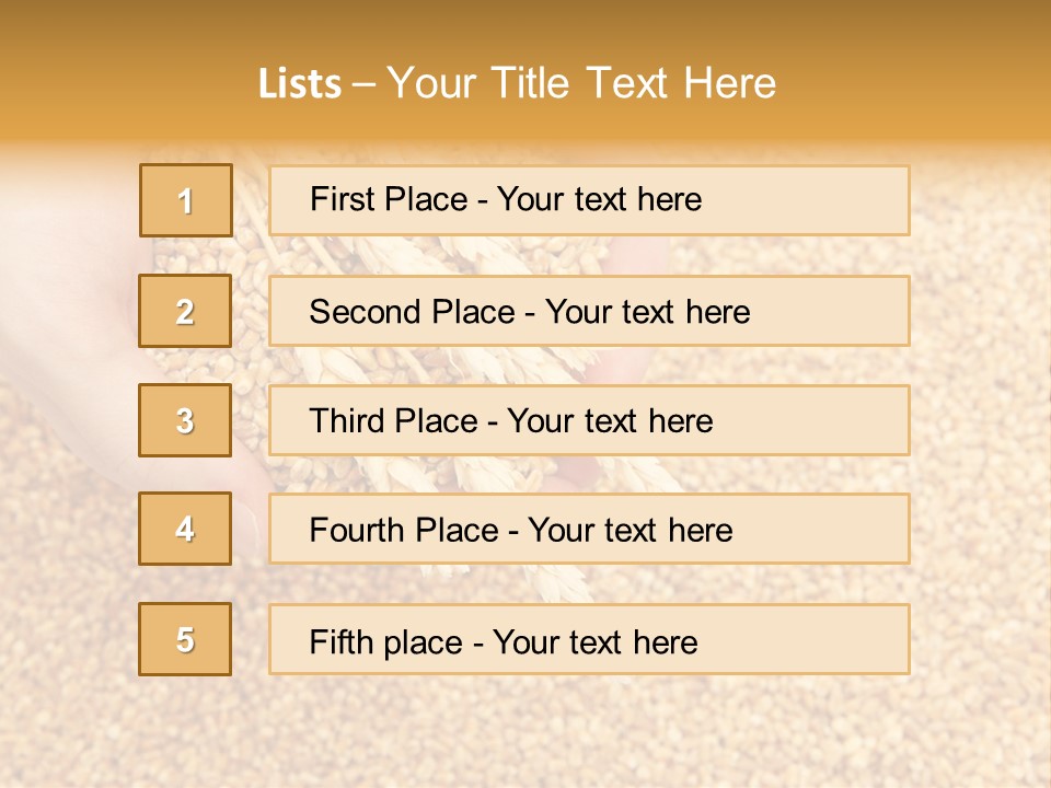 Agricultural Ears Harvest PowerPoint Template