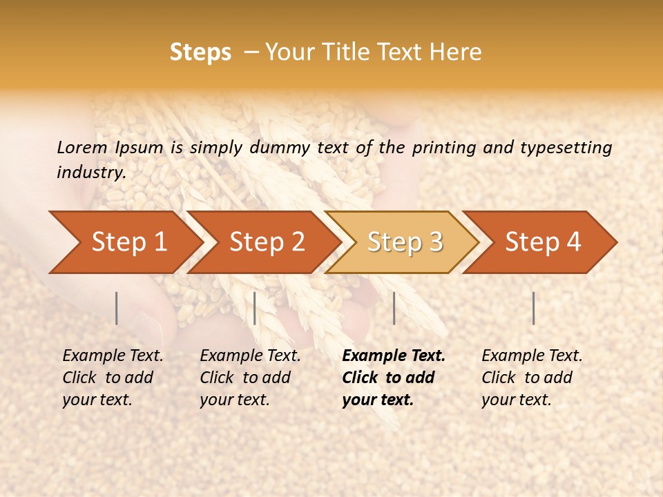 Agricultural Ears Harvest PowerPoint Template