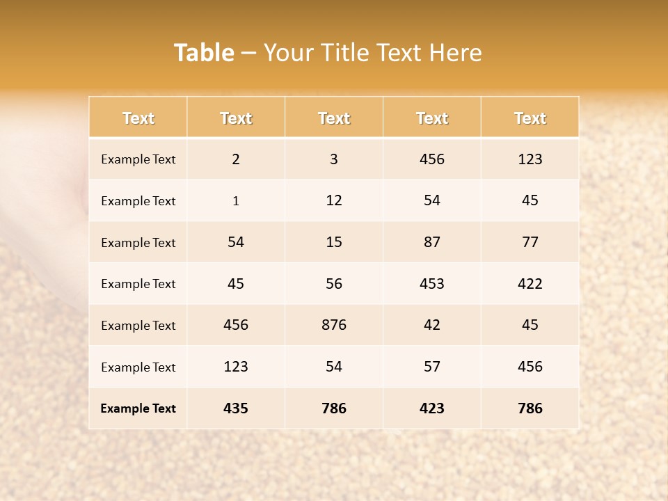 Agricultural Ears Harvest PowerPoint Template
