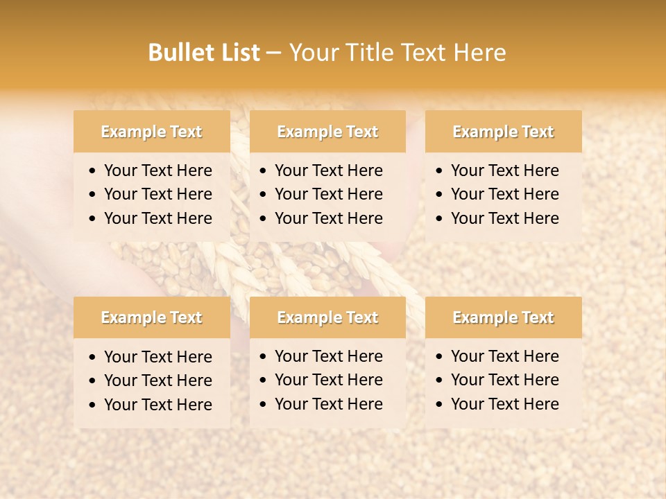 Agricultural Ears Harvest PowerPoint Template