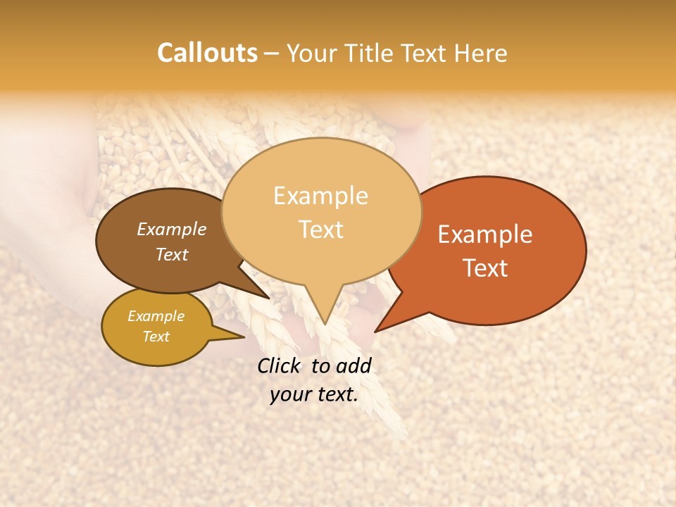 Agricultural Ears Harvest PowerPoint Template