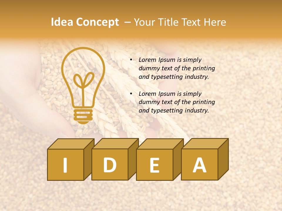 Agricultural Ears Harvest PowerPoint Template