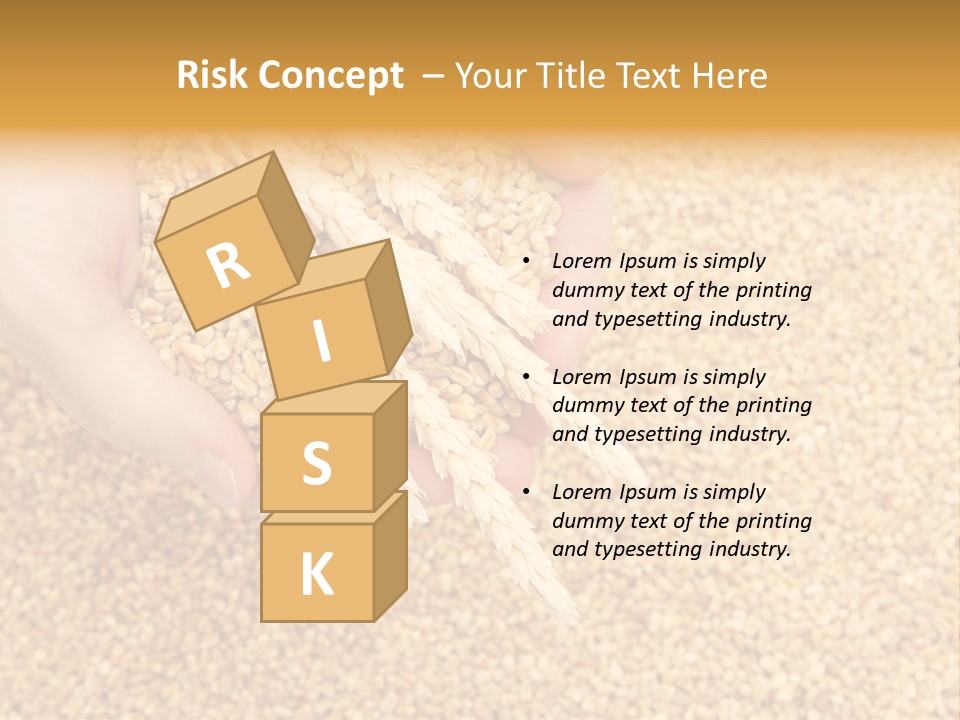 Agricultural Ears Harvest PowerPoint Template