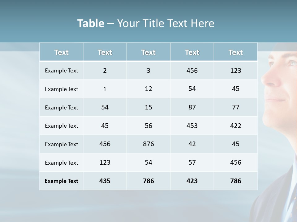 Woman Successful Blue PowerPoint Template