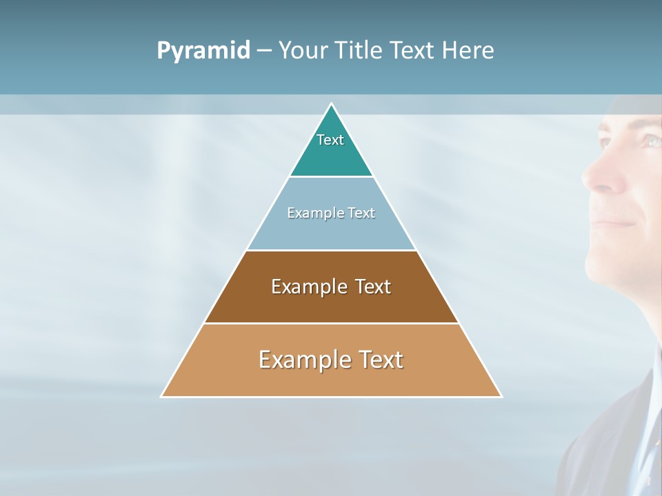 Woman Successful Blue PowerPoint Template