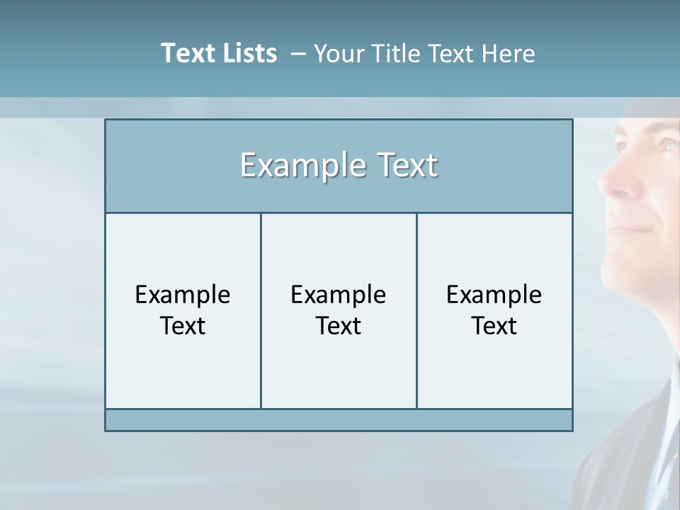 Woman Successful Blue PowerPoint Template
