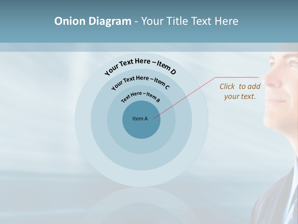 Woman Successful Blue PowerPoint Template