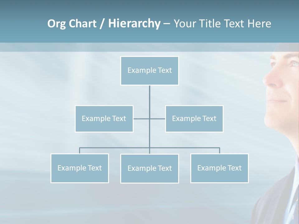 Woman Successful Blue PowerPoint Template