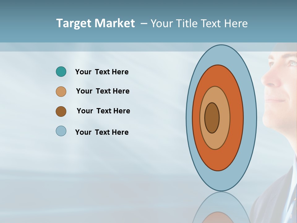 Woman Successful Blue PowerPoint Template