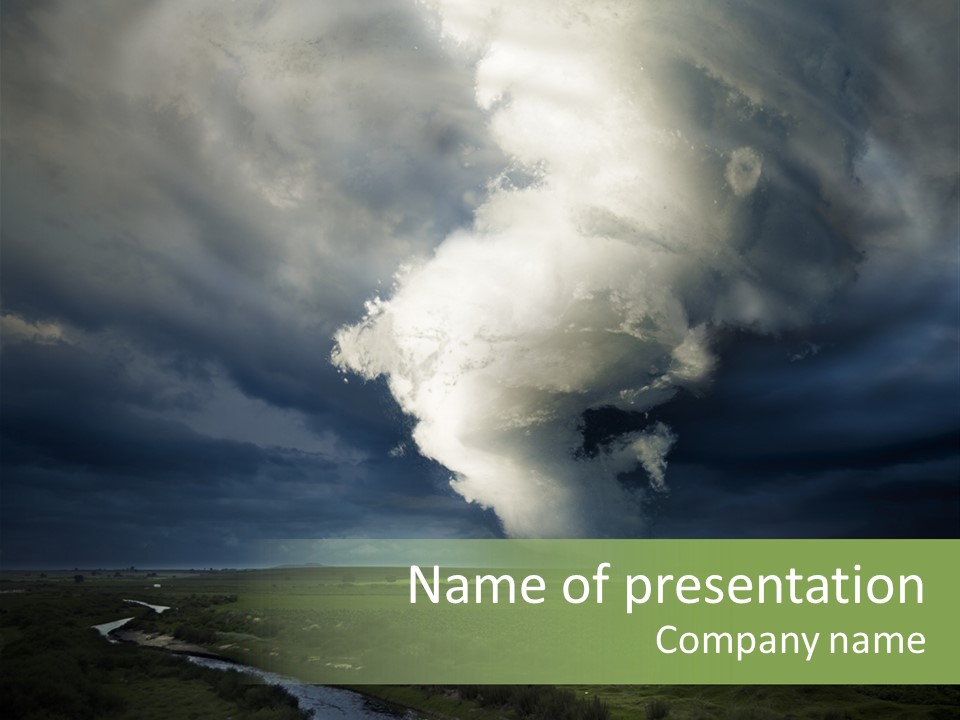 Tornado Funnel Downdraft PowerPoint Template