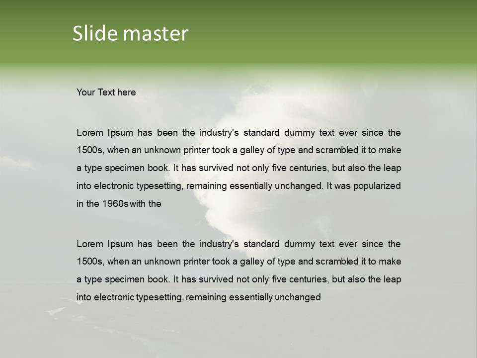 Tornado Funnel Downdraft PowerPoint Template