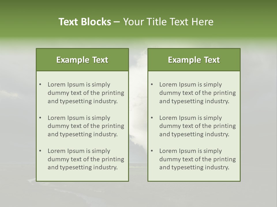 Tornado Funnel Downdraft PowerPoint Template
